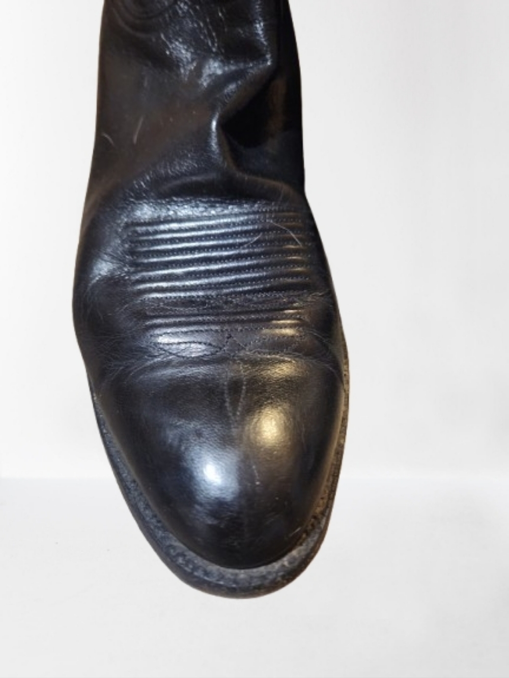 Men's Black Lucchese Boots Sz 14 D - Picture 5 of 11